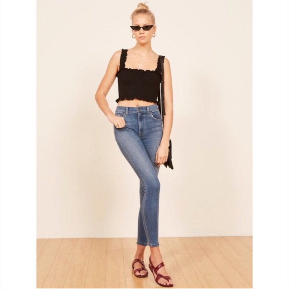 REFORMATION SELMA HIGH&SKINNY JEANS IN BASIN COLOR